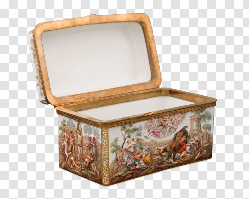 Meissen Porcelain Box Rectangle Casket - Heart - Exquisite Hand-painted Painting Transparent PNG