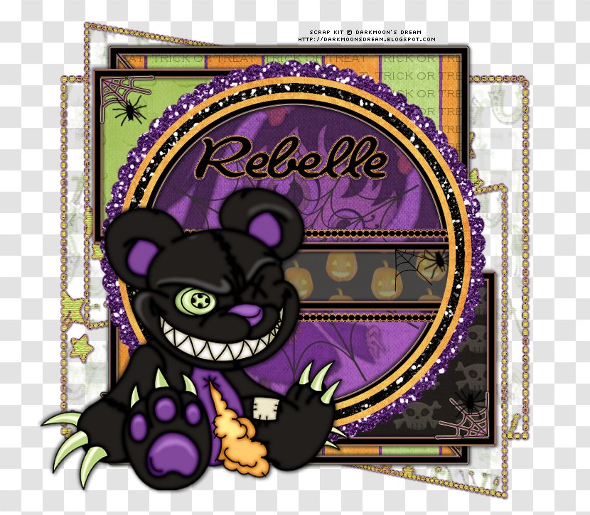 Cartoon Character Font - Purple - Rebelle Transparent PNG