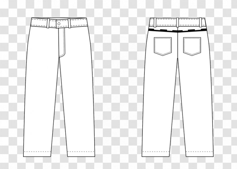 Pants White Line Angle - Area Transparent PNG