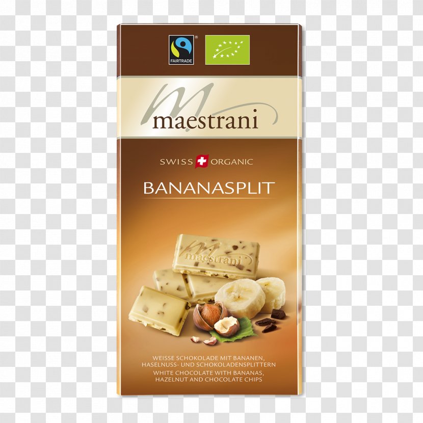 White Chocolate Organic Food Maestrani Banana Split - Flavor Transparent PNG