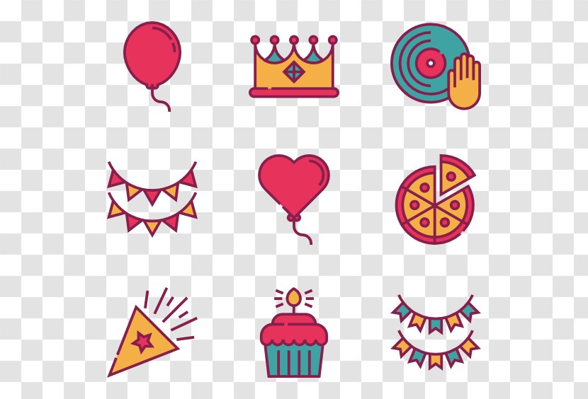 Balloon Birthday Party Clip Art - Heart Transparent PNG