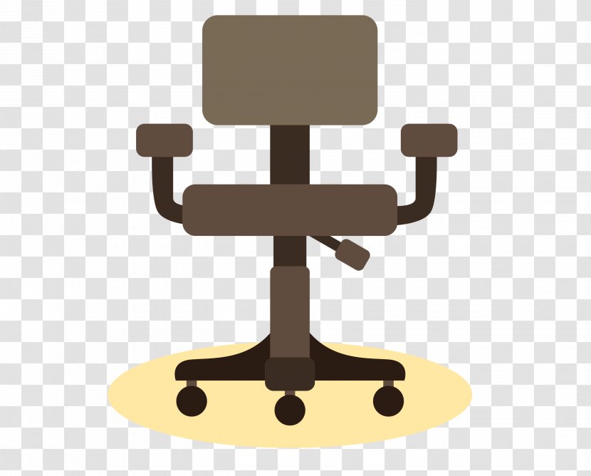 Table Rocking Chair Office - Flat Design - Vector Seats Transparent PNG
