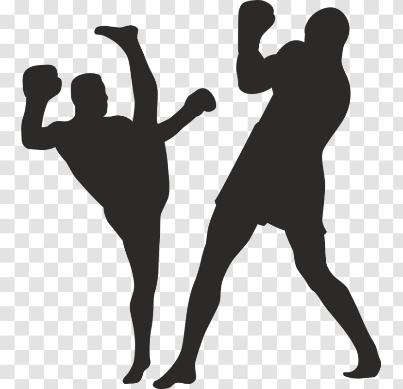 Kickboxing Silhouette - Joint - Boxing Transparent PNG