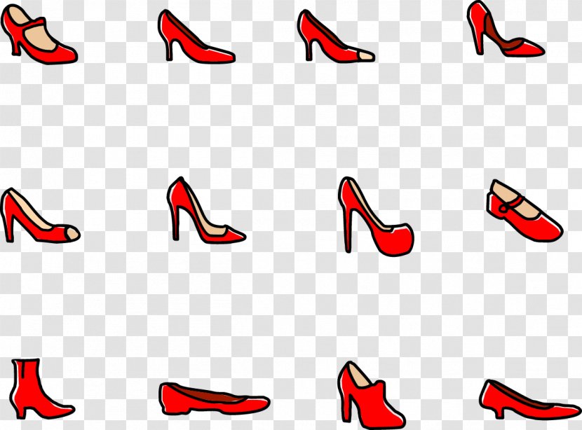 Shoe Red High-heeled Footwear - Highheeled - Big Shoes Transparent PNG
