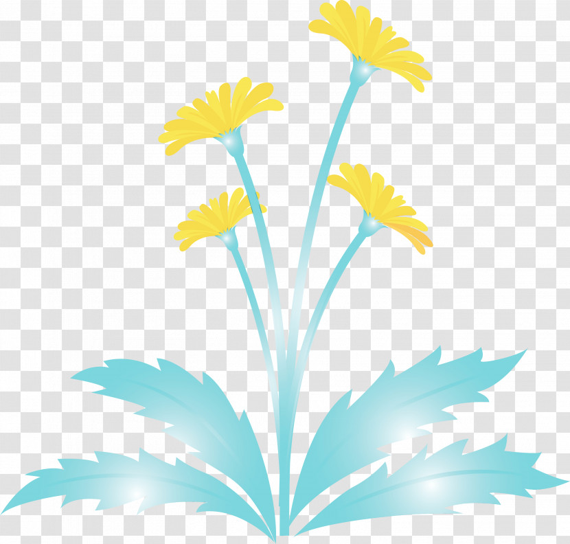 Yellow Flower Plant Leaf Chamomile Transparent PNG