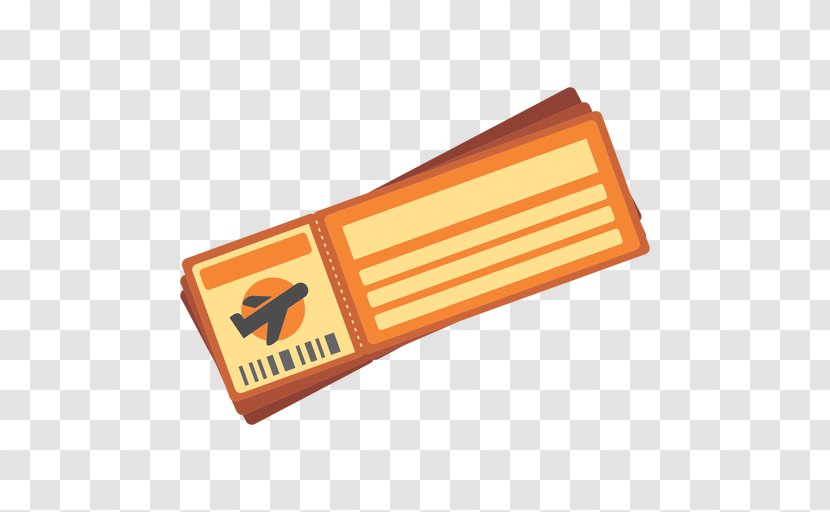 Flight Airplane Airline Ticket Design - Orange Transparent PNG
