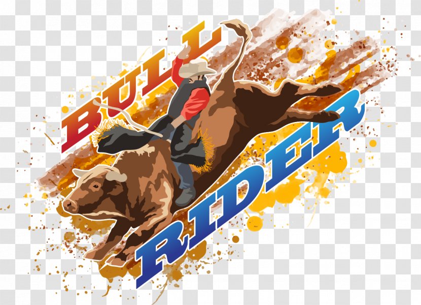 Bull Riding Bullfighting Illustration - Brand - Vector Transparent PNG