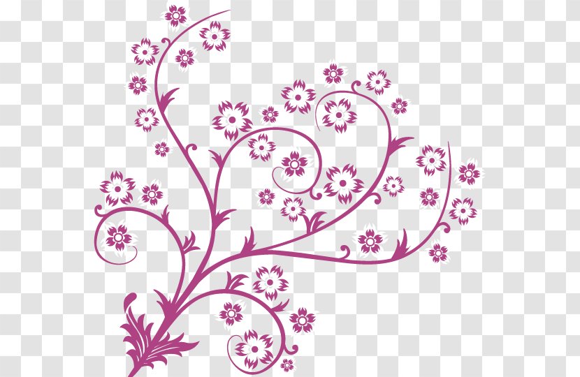 Flower Floral Design Free - Floristry - Cartoon Purple Tendrils Transparent PNG