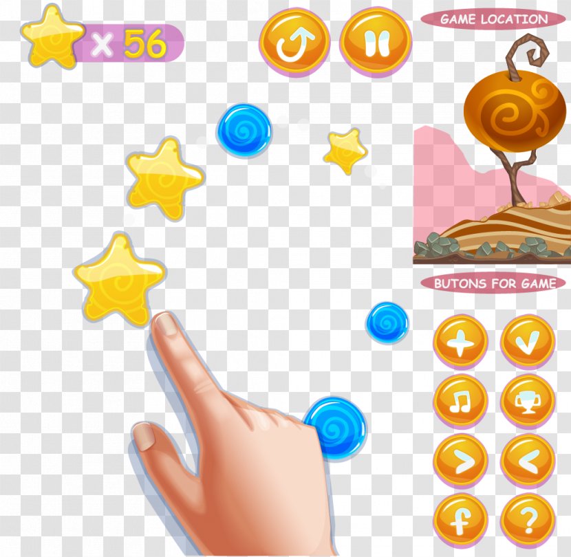 User Interface Game Design Download Interaction - Yellow - UIGAME Interactive Transparent PNG