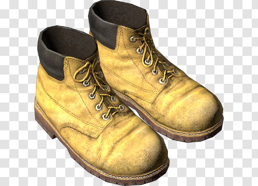 Boot DayZ Shoe Leather Walking - Yellow Transparent PNG