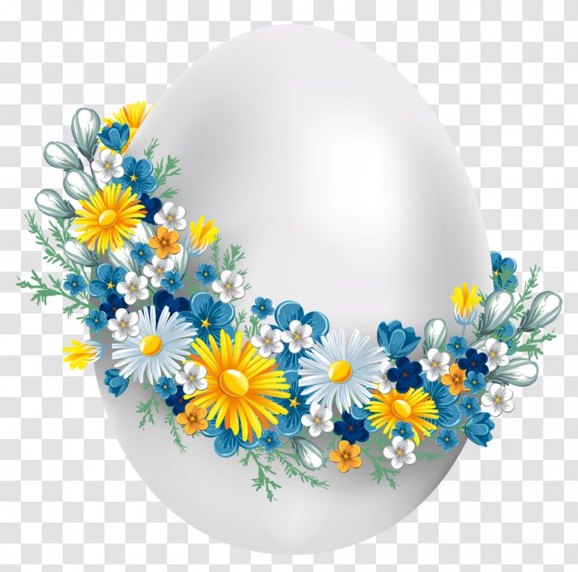 Easter Bunny Egg Clip Art - Cut Flowers Transparent PNG