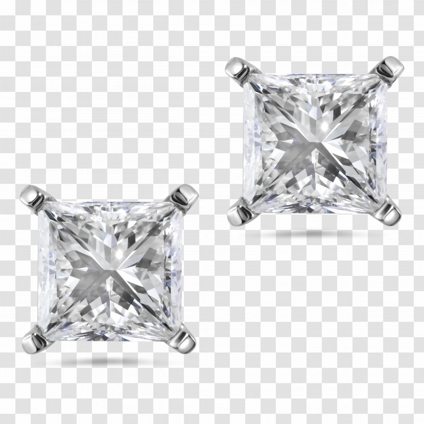 Earring Jewellery Princess Cut Diamond Transparent PNG
