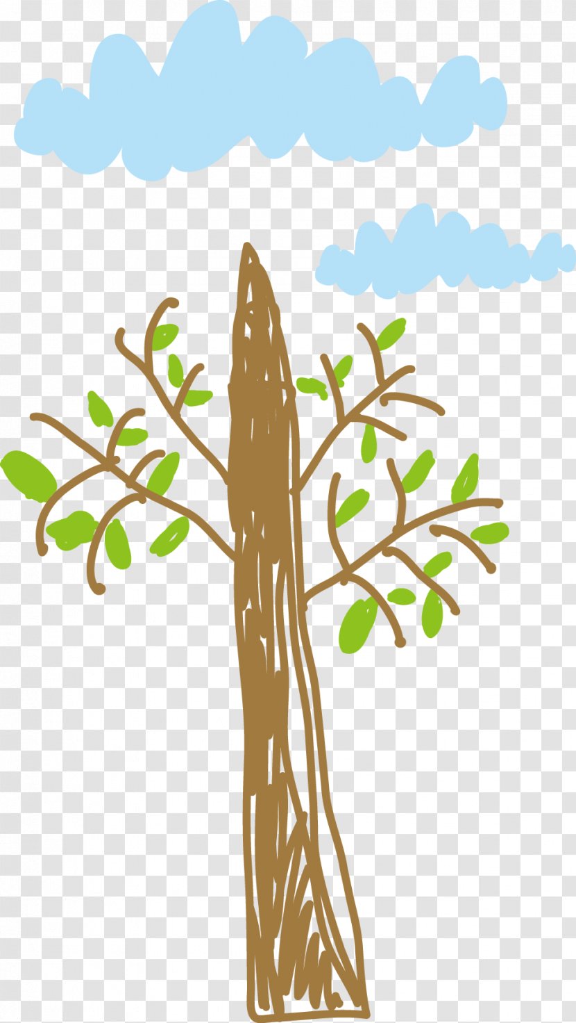Trees Painted White Clouds - Google Doodle - Child Transparent PNG