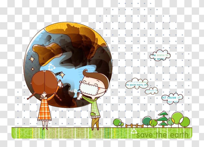 Earth Globe Wallpaper - Cartoon Doodle Transparent PNG