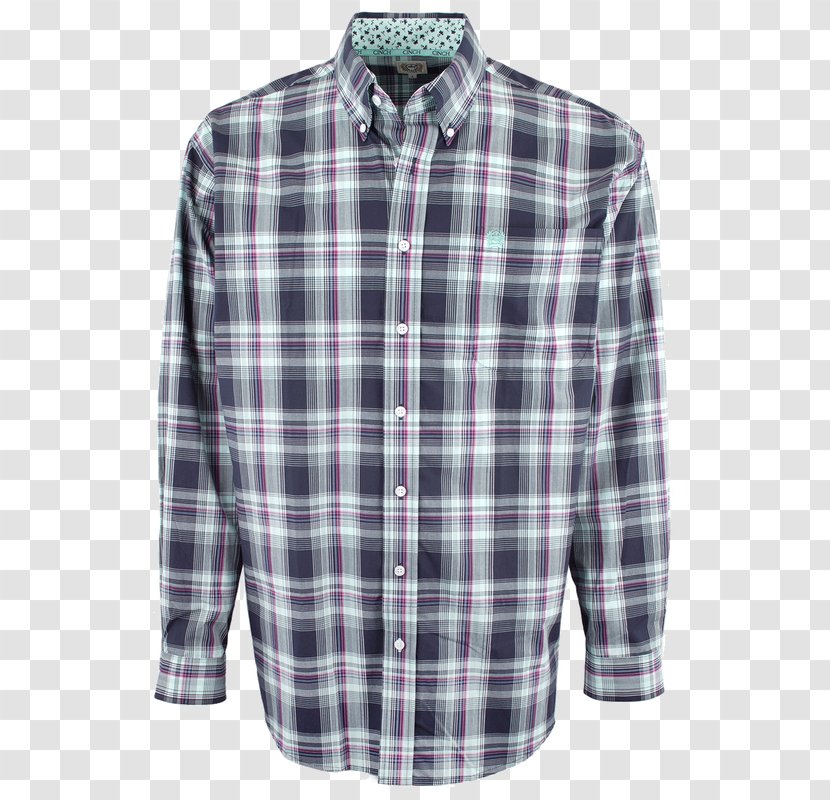 Dress Shirt Tartan - Collar Transparent PNG