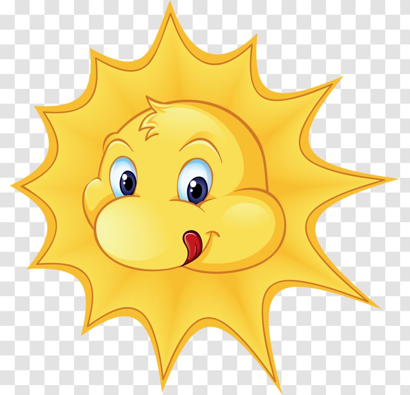 Yellow Sun - Clip Art - Smiley Transparent PNG