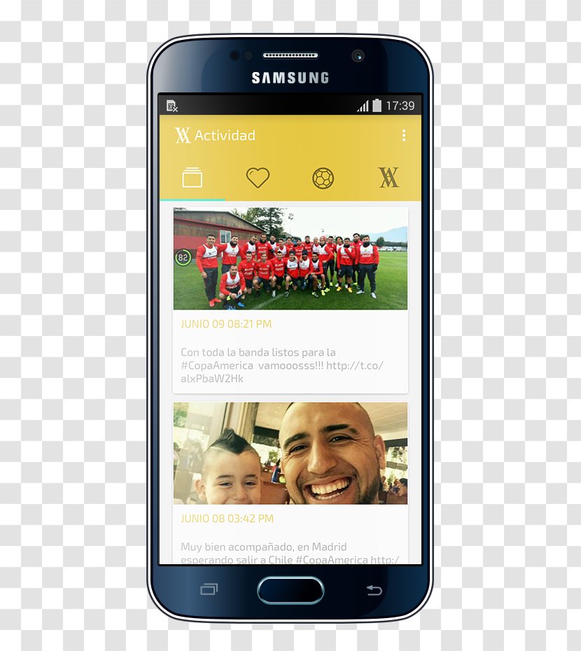 Arturo Vidal Feature Phone Smartphone Mobile Phones Copa Libertadores - Telephone Transparent PNG
