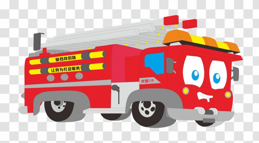 Fire Engine Cartoon Ambulance - Vehicle Transparent PNG
