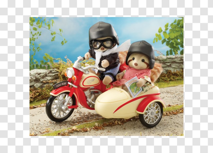 Sylvanian Families Sidecar Motorcycle Raccoon Transparent PNG