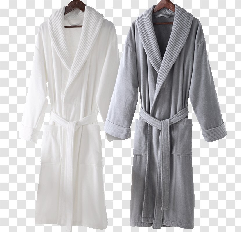 Bathrobe Hotel Sleeve Dress - Nightwear Transparent PNG