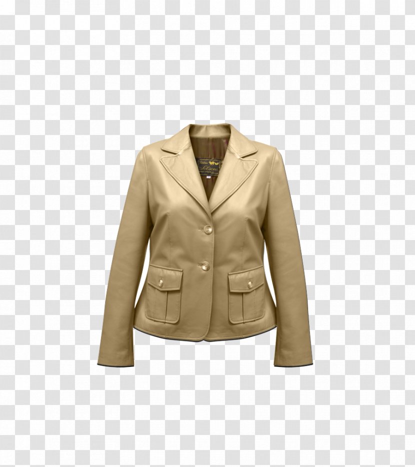 Beige - Button - Jacket Transparent PNG