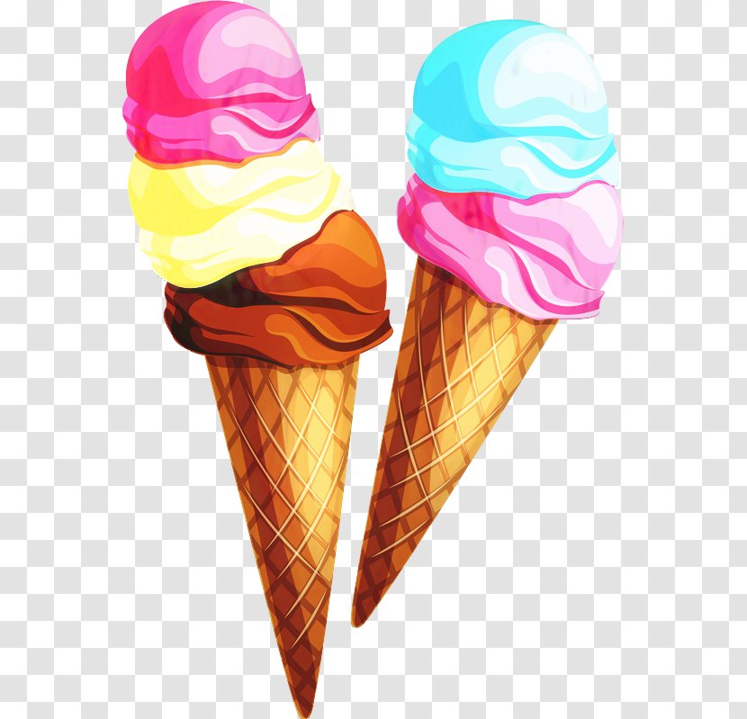 Ice Cream Cones Champagne Milk - Frozen Dessert Transparent PNG