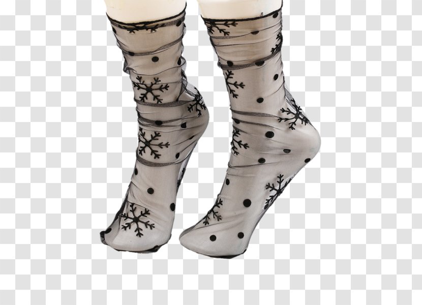 Sheer Fabric Sock Shoe Fashion Tights - Frame - Snowflake Pattern Material Transparent PNG