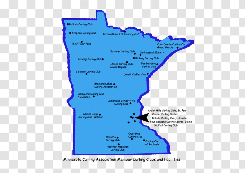 Rochester Bemidji Curling Club Minnesota Association St. Paul - Ecoregion - Map Transparent PNG