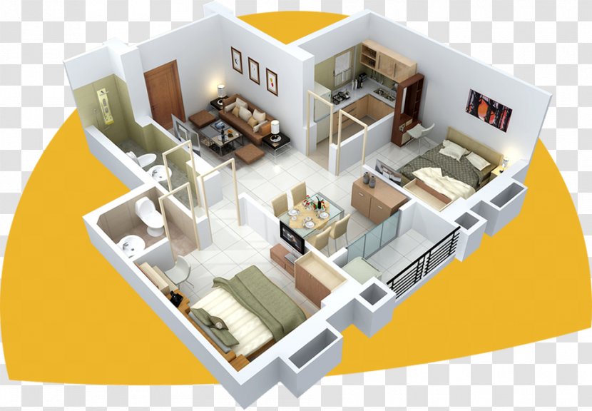 Apartment House Plan Floor Building - Housing Estate Transparent PNG