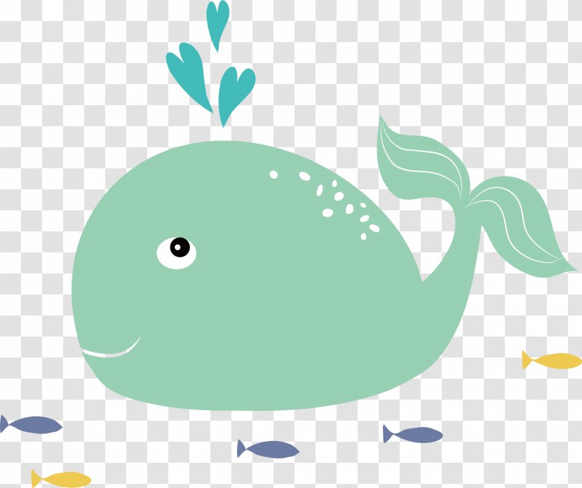 Hand Painted Whale Vector - Pattern Transparent PNG