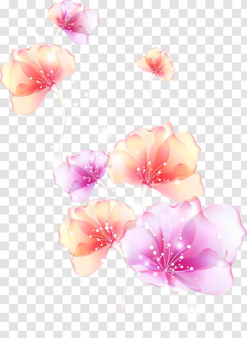 Pink Flower Floral Design Clip Art - Magenta - фиолетовые цветы Transparent PNG