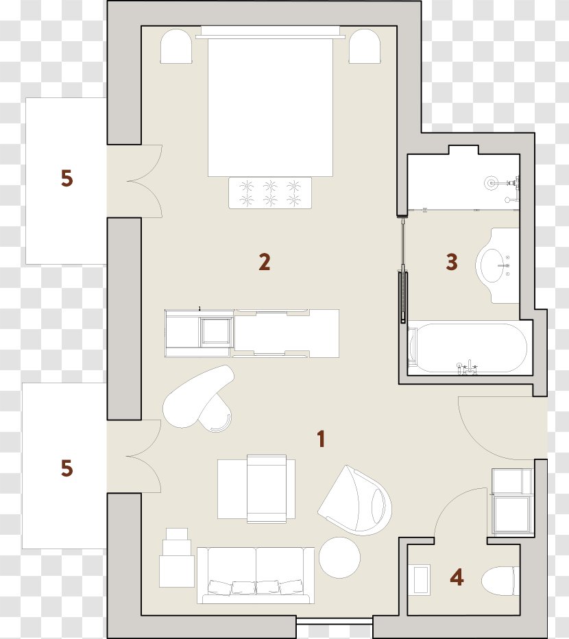 Floor Plan House - Meter - Villa Corner Transparent PNG