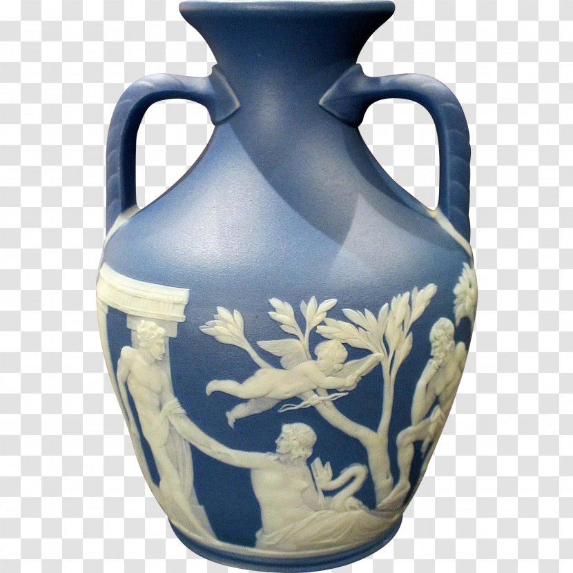 Jug Vase Ceramic Pottery Pitcher - Cobalt Blue Transparent PNG