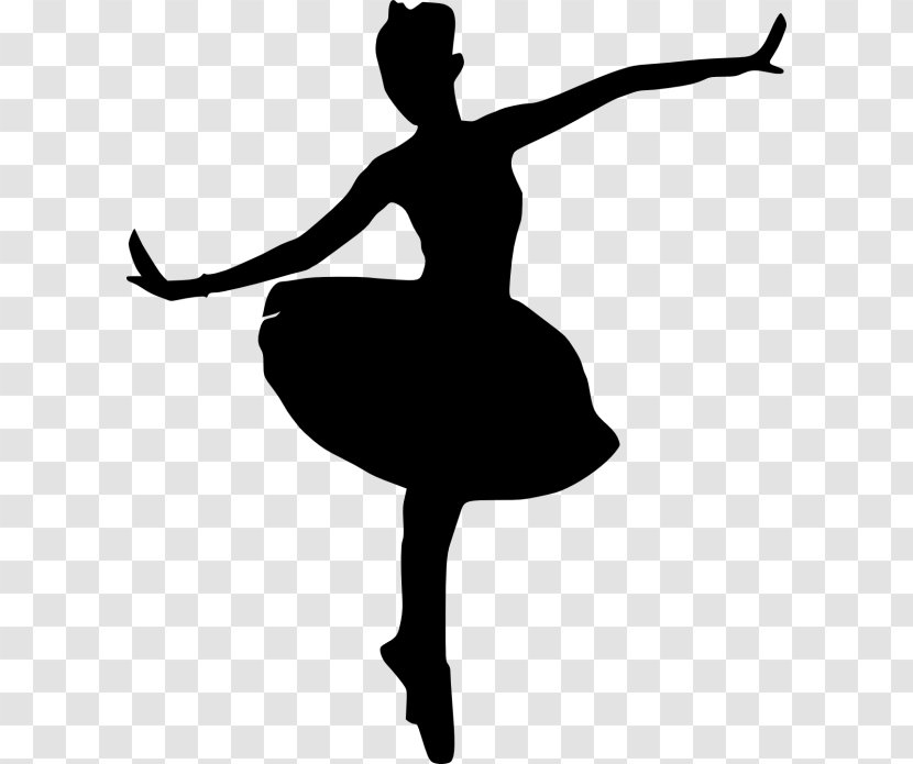 Athletic Dance Move Ballet Dancer Silhouette - Pointe Shoe Flat Transparent PNG
