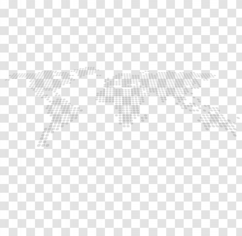 White Black Pattern - Point - World Map Transparent PNG