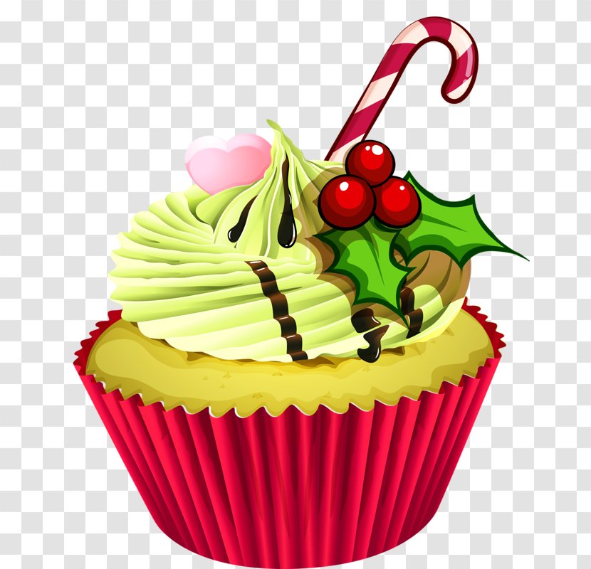 Cupcakes & Muffins American Frosting Icing Christmas - Whipped Cream - Cake Transparent PNG