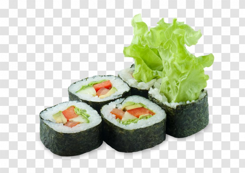 California Roll Sashimi Gimbap Vegetarian Cuisine Sushi - Recipe Transparent PNG