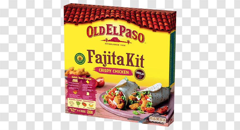 Vegetarian Cuisine Fajita Burrito Quesadilla Taco - Old El Paso - Beef Transparent PNG