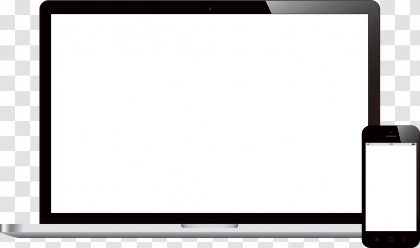 Computer Monitor Accessory White Multimedia - Area - Vector Laptop And Cell Phone Transparent PNG