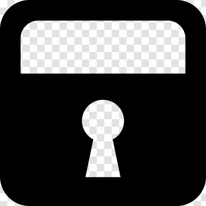 Keyhole Symbol Square Lock - White Hole Transparent PNG