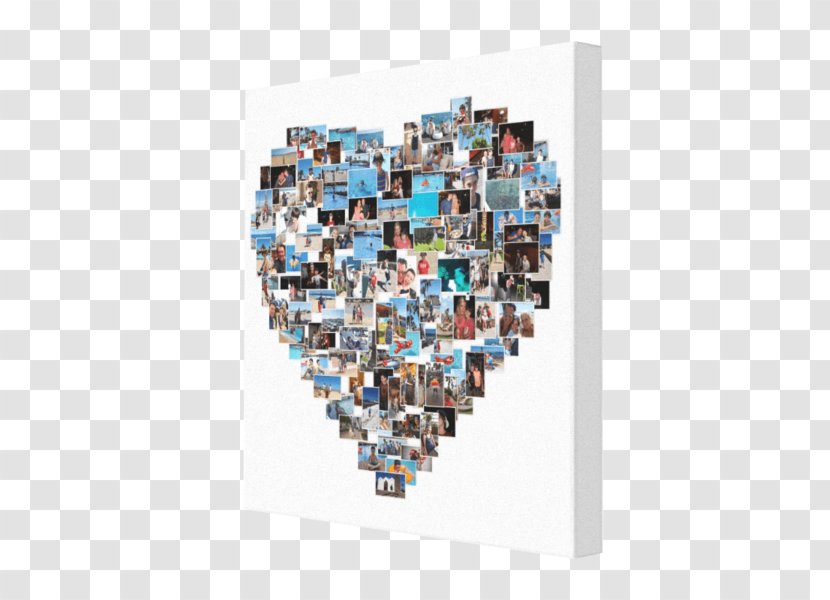 Collage Canvas Print Photomontage - Digital Photography - Watercolor Heart Transparent PNG