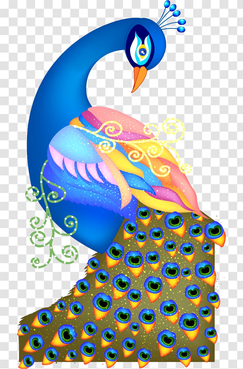 Peafowl Drawing - Vector Hand-painted Peacock Transparent PNG