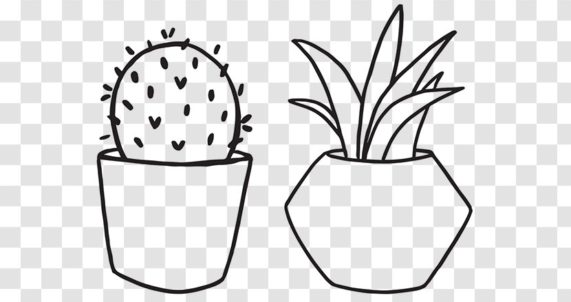 Clip Art Line Drawing Houseplant Plants - Flowering Plant Transparent PNG