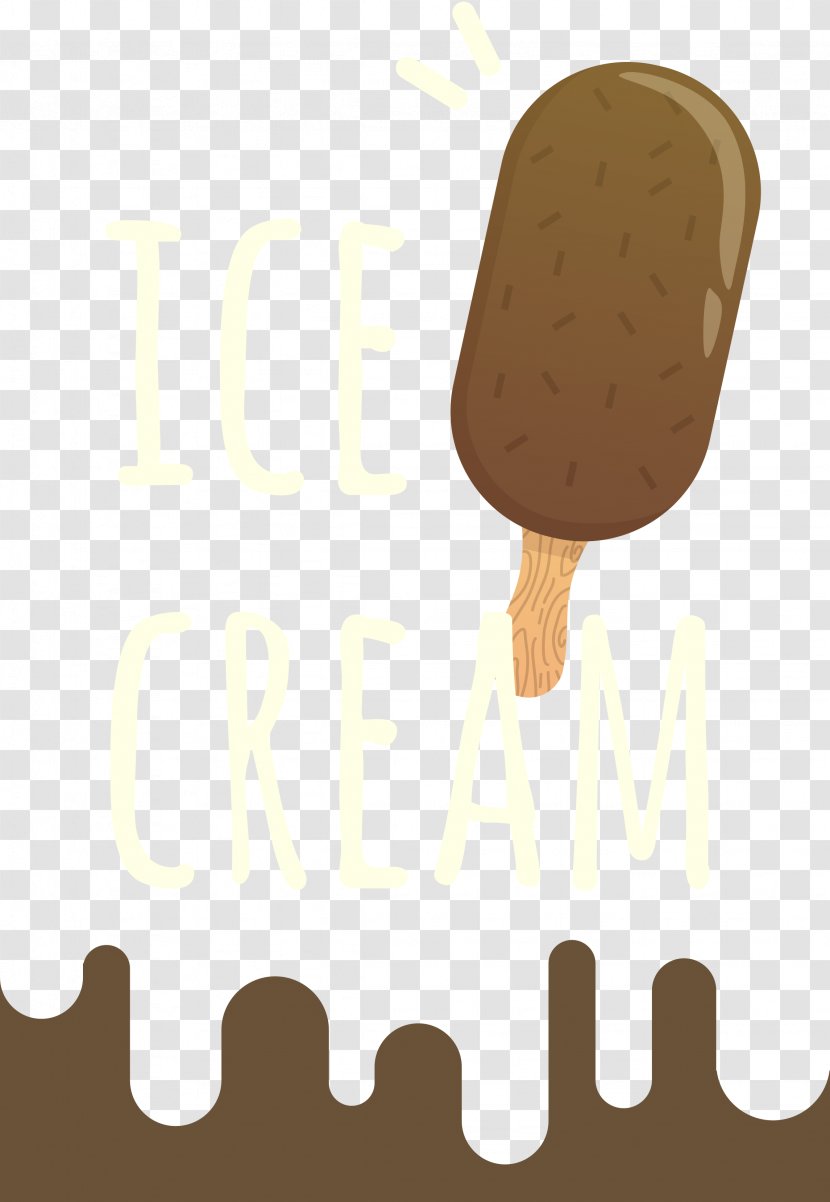 Chocolate Ice Cream Cone Food - Popsicles Vector Illustration Library Transparent PNG