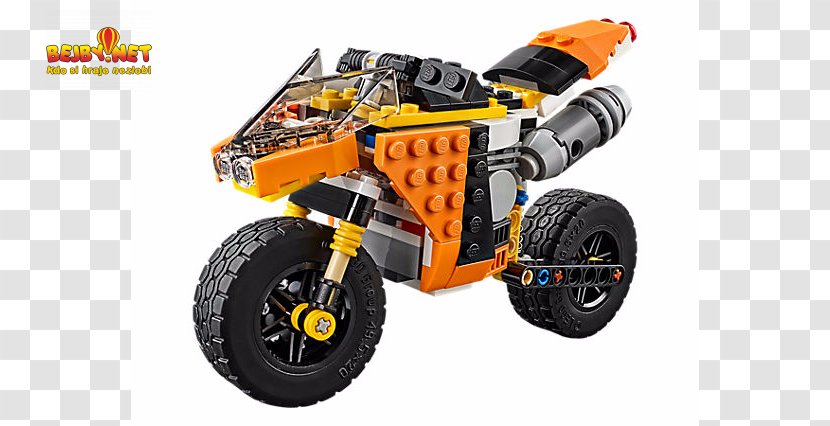 Lego Creator Toy The Group Motorcycle - Automotive Wheel System Transparent PNG