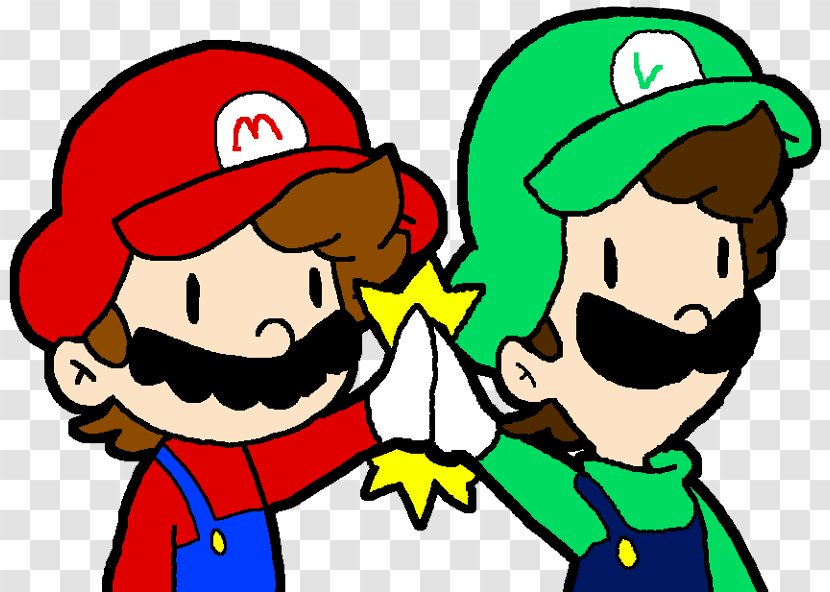 DeviantArt Luigi High Five Drawing - Watercolor Transparent PNG