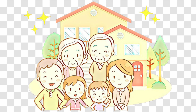Cartoon Child Sharing Line Playing With Kids Transparent PNG