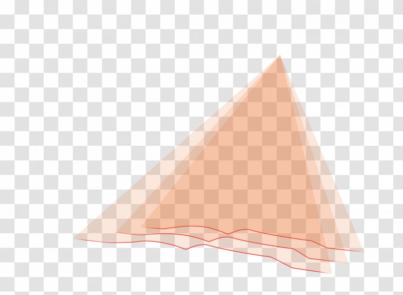 Triangle Line Peach - Technological Sense Curved Lines Transparent PNG