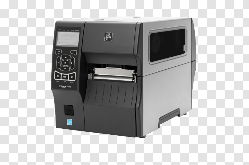 Thermal-transfer Printing Label Printer Thermal Zebra ZT410 - Power Cord - Barcode Transparent PNG