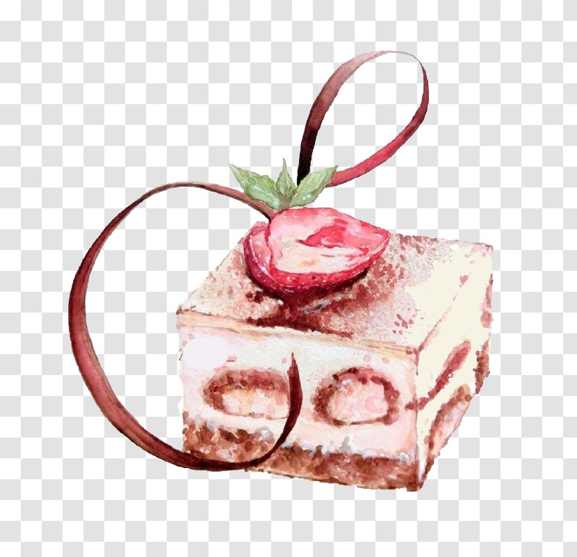 Strawberry Pie Tiramisu Cream Cake Aedmaasikas - Amorodo - Cartoon Transparent PNG